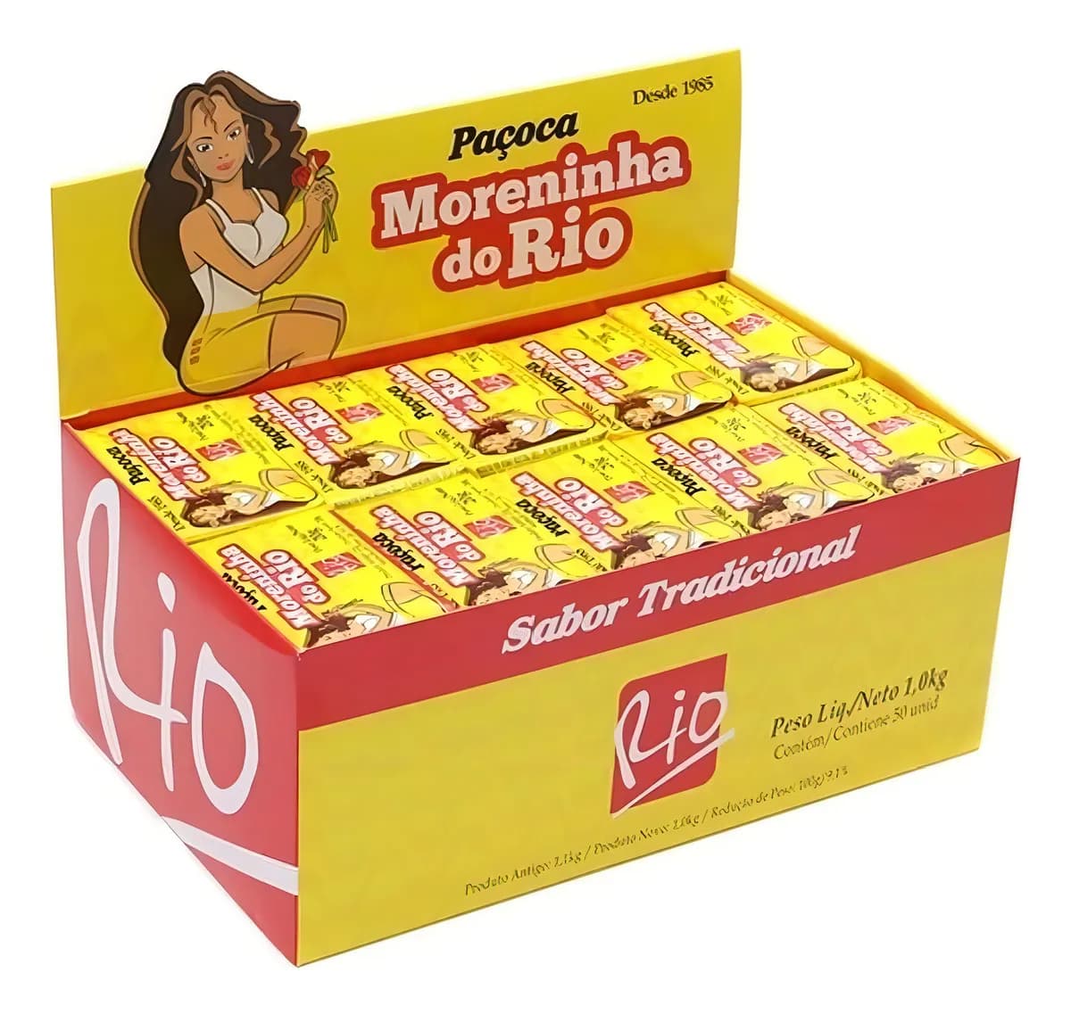 PAÇOCA MORENINHA DO RIO COM 50 UNIDADES 1,1KG 