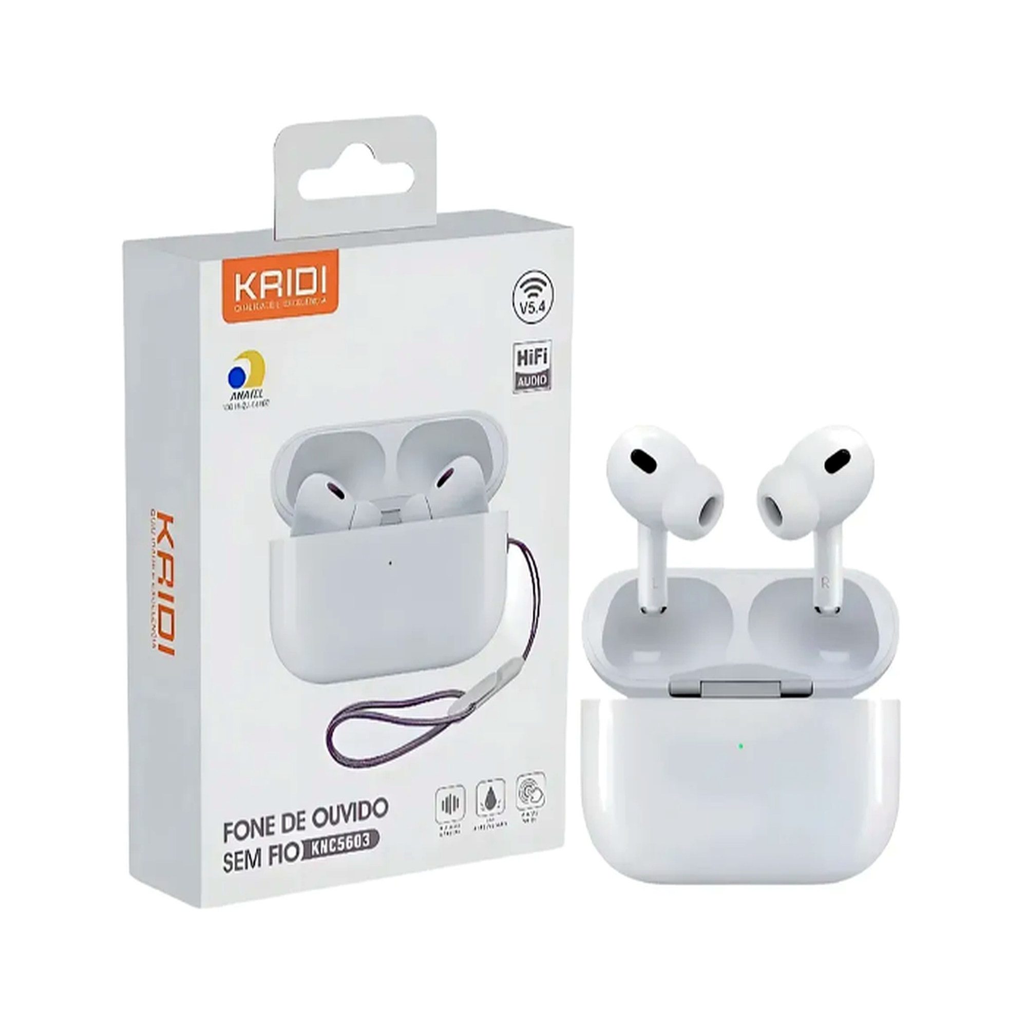 FONE DE OUVIDO SEM FIO KNC5603 KAIDI 