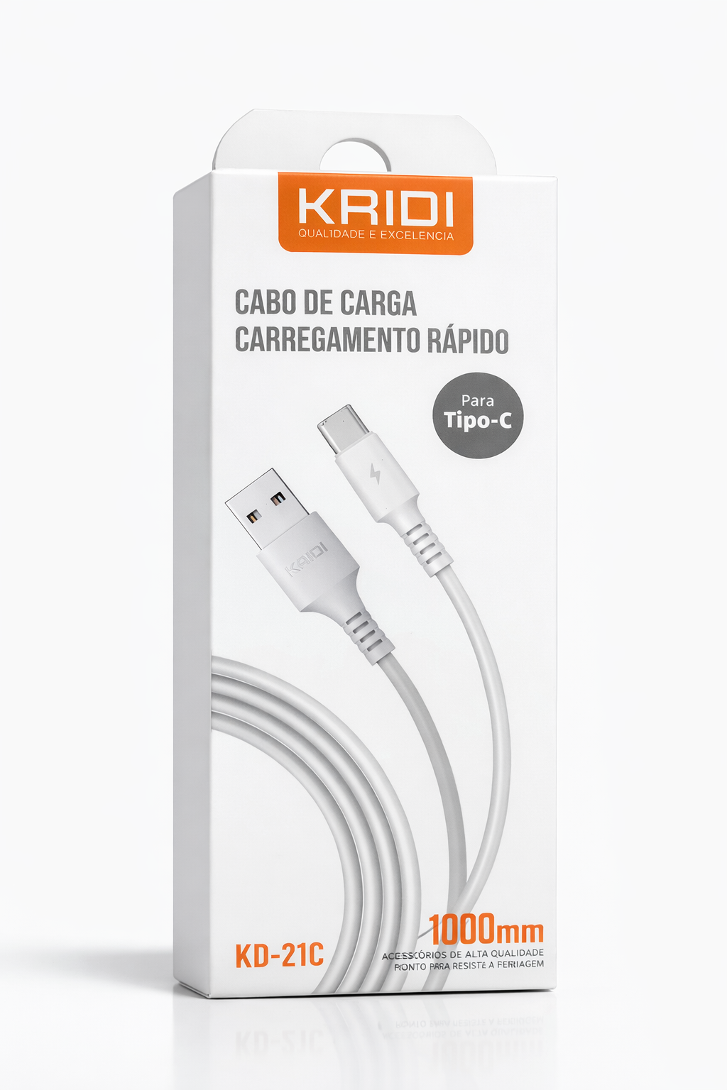 CABO CARREGAMENTO RÁPIDO TIPO-C KAIDI KD-21C