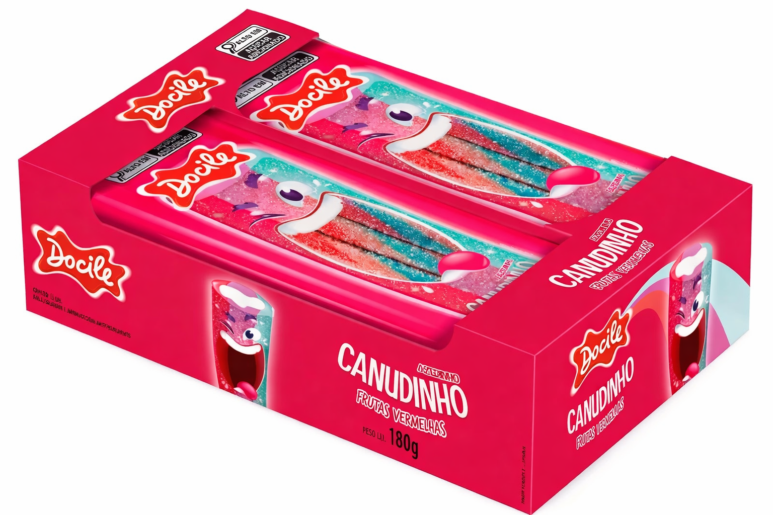 CANUDINHO AZEDINHO FRUTAS VERMELHAS 12 UNIDADES DOCILE