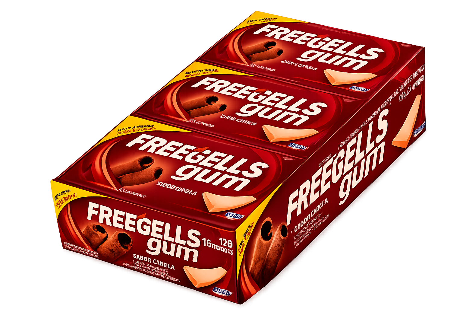 GOMA DE MASCAR CANELA 15 UNIDADES FREEGELLS