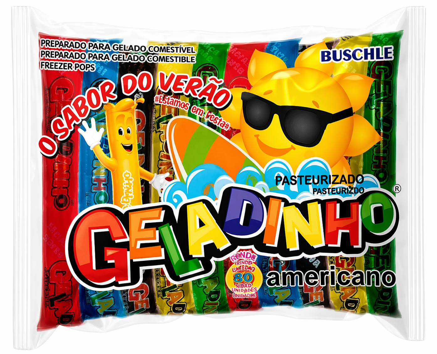 GELADINHO AMERICANO BUSCHELE 55ML COM 40 UNIDADES
