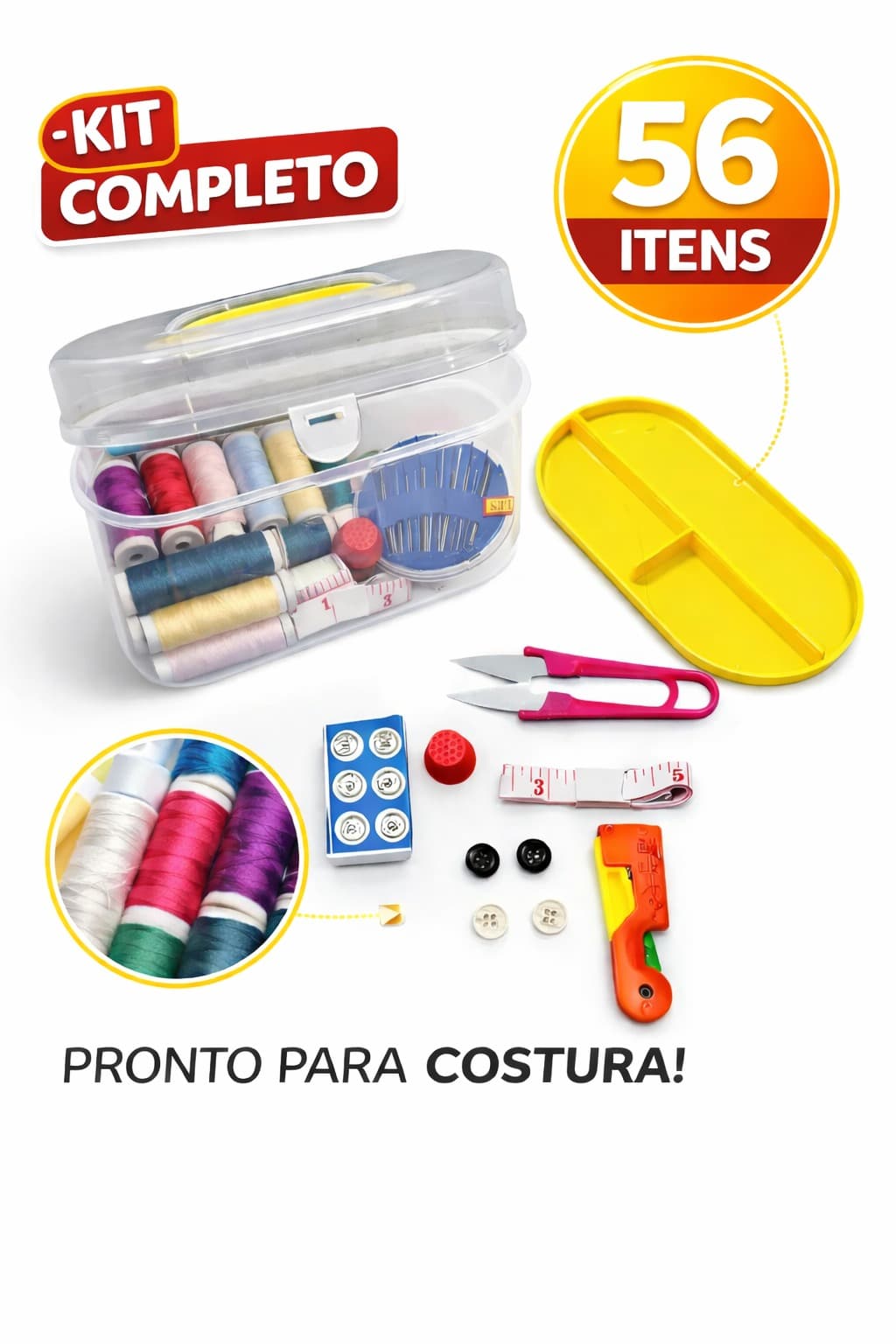 KIT AGULHEIRO COM 56 PEÇAS 