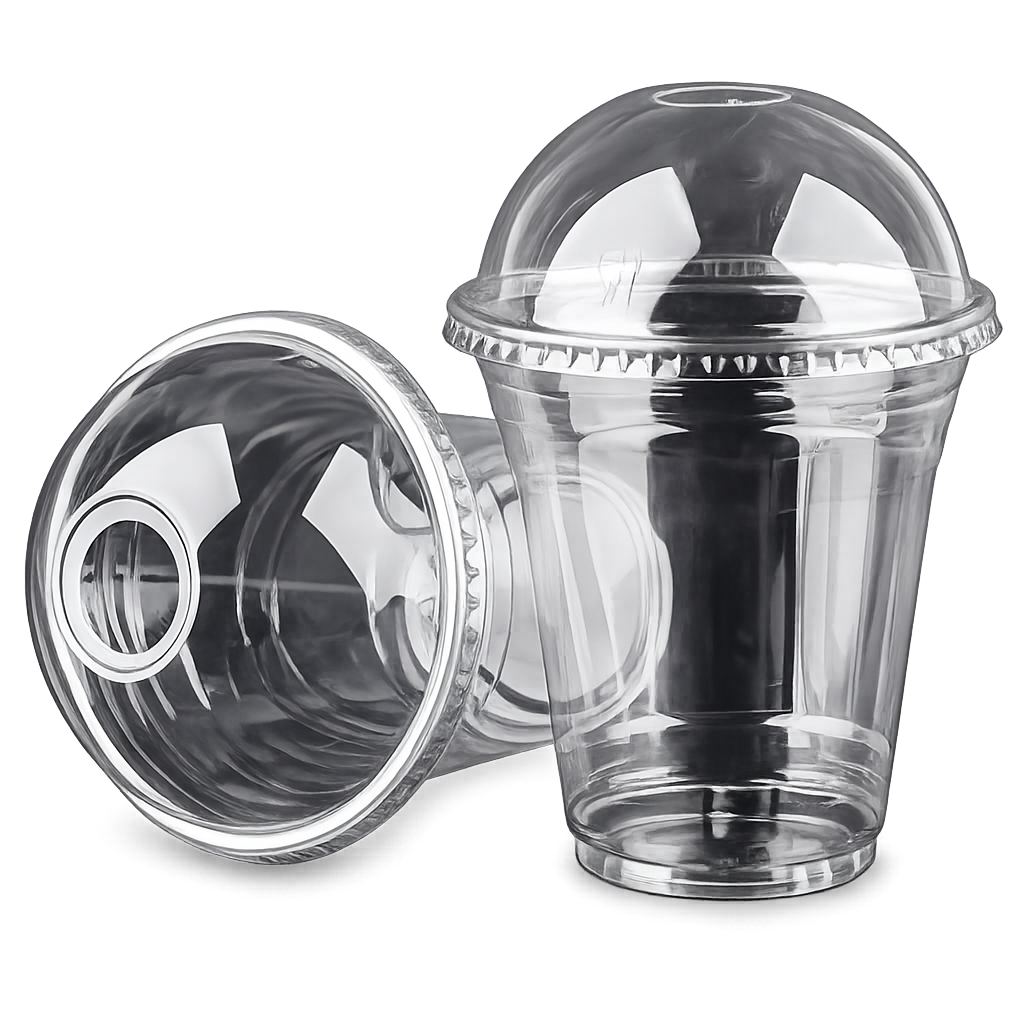 Copo Crystal com tampa bolha s/ furo 20 un Plastilânia
