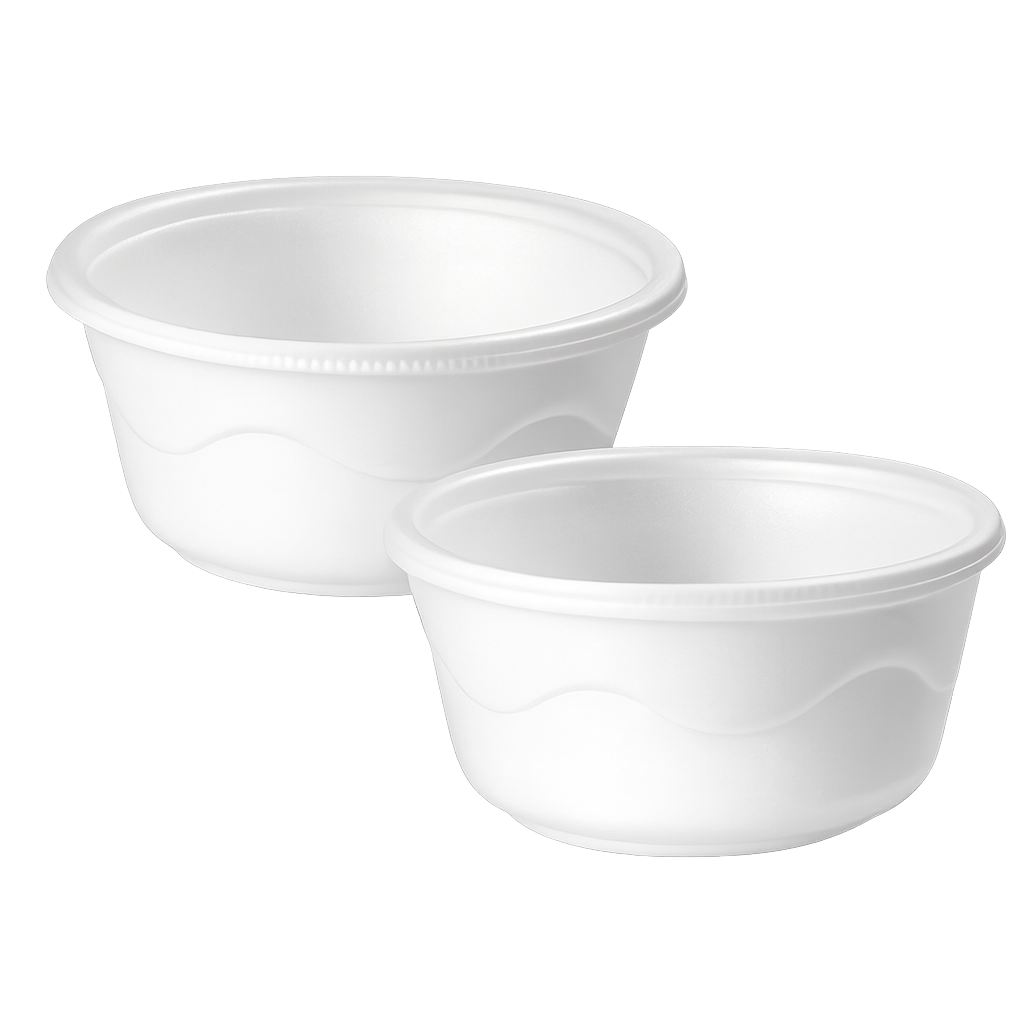 Cumbuca Isopor Térmico 300/500ml  100 Unidades Descartável com Alta Resistência