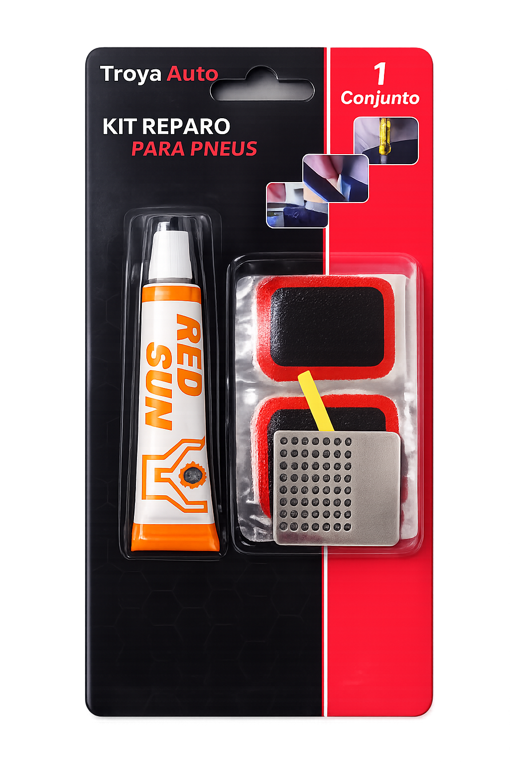 Kit reparo para pneus Troya Auto 
